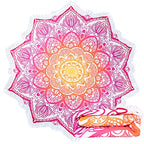Large Microfiber Boho Mandala Beach Towel Round Bohemian Beach Blanket Hippie Indian Throw Blanket Beach Tapestry Sand Free Quick Dry Yoga Picnic Mat Wall Decor Circle Tablecloth Tassels,59'',Purple - color: Purple Mandala