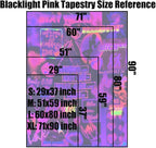 Pink Trippy Tapestry Blacklight Hippie Hippy Wall Tapestry for Bedroom Weed Tapestries for Stoners Trippy Room Decor Marijuana Cannabis Accessories Smoking Man Cave Room Decor Weed Accessories 29”x37”