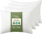 Ashler Throw Pillow Inserts- 20x26 Pillow Inserts with Air Layer, Premium Bed and Couch Pillows - Indoor Decorative Throw Pillow, Lumbar Cushion Sham Stuffer, Pack of 4, White