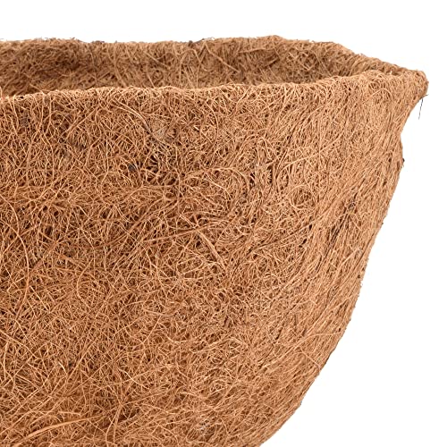 Arcadia Garden Products Extra Durable 1549B 16-inch Coco Liner for Round Hanging Basket Planters, Natural Coconut Fiber Replacement Liner for Garden Outdoor Flower Pots - size: 16-Inch, style: Round Basket