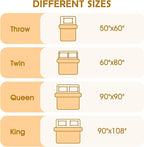 Boho Throw Blanket - 50"x60" 100% Cotton Ultra Soft Lightweight Blanket, 4-Layer Breathable Muslin Spring Blankets for Bed Couch, Reversible Green Floral Bird Printed Bohemian Cotton Quilt