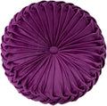 Baiyuruodie Round Velvet Pillow, Sofa Bed Bedroom Decorative Throw Pillow (38cm, Fuchsia)