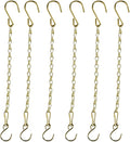 Chain for Hanging Plants,21 Inch Gold Hanging Chain, Small Hanging Basket Chain Kits with Hooks for Bird Feeder Hanging Basket Extender Porch Wind Chime (Gold, 21 Inch-6PCS)