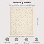 insular Cotton Muslin Baby Blanket with Tassel, Boho Bohemian Muslin Swaddle Blanket Baby Receiving Blanket with Fringe, Nursery Decor Throw or Nursing Blankets, 47" x40”, Pink Rose