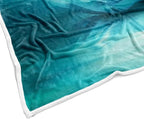 Galaxy Space Throw Blanket Moon Flower Stars Print Decor Soft Warm Cozy Blanket Plush Teal Throws Blankets for Women Girls Kids Couch Travel Livingroom Bedroom Decor 60 x 80 Inch