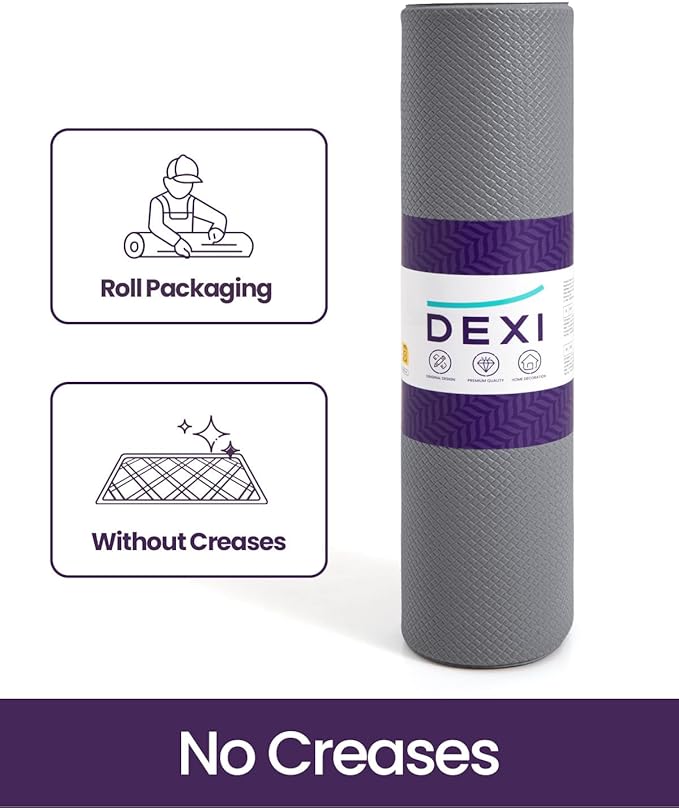 DEXI Kitchen Floor Mats Cushioned Anti Fatigue, 17x95, Long Standing Runner Rug Waterproof, Comfort Memory Foam Padded for Front Sink Laundry, Grey