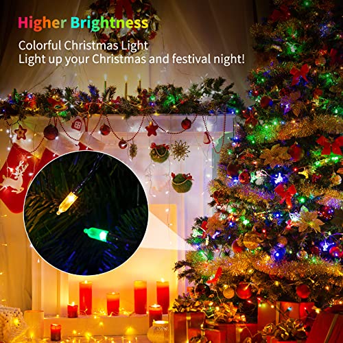 Brightown Christmas Lights 4 Pack 50 LEDs Battery Powered String Lights with Green Wire for Holiday Decorations, Tree Lights, Party, Xmas, Easter, Wedding, Patio, Home Decor, Indoor and Outdoor Use - color: Multicolor, size: 50 LEDs x 4 Pack