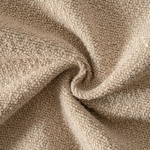 MIULEE 18x18 Inch Decorative Pillow Covers for Couch Bed Set of 2 Textured Boucle Neutral Throw Pillow Covers Taupe Khaki Camel Accent Solid Pillowcases Sofa Living Room Home Decor - color: Camel, size: 18" x 18" (Pack of 2)