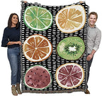 Pure Country Weavers Summer Sweetness Blanket by Nicole DeCamp by Nicole DeCamp - Garden Floral Gift Tapestry Throw Woven from Cotton - Made in the USA (72x54) - color: Summer Sweetness