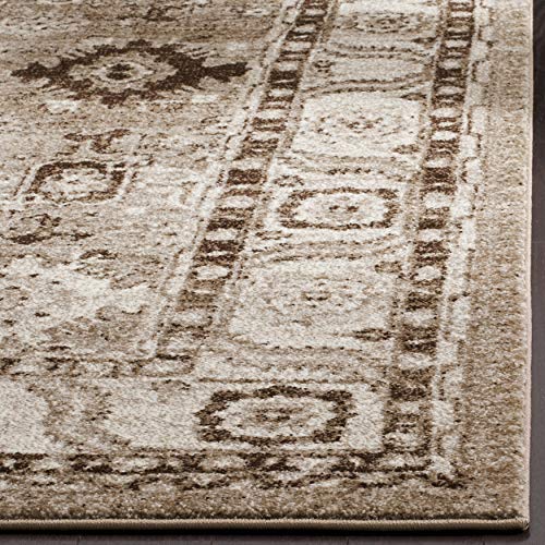 SAFAVIEH Vintage Hamadan Collection Area Rug - 2'7" x 5', Taupe, Traditional Persian Design, Non-Shedding & Easy to Clean, Ideal for Front Door, Kitchen, Entryway, Accent Space (VTH214T) - color: Taupe, size: 2'7" x 5' (Rectangular)