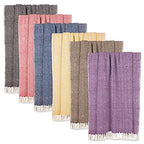 DII Chevron Throw Collection Handloomed Cotton, 50x60, Black - color: Black, size: 50x60"