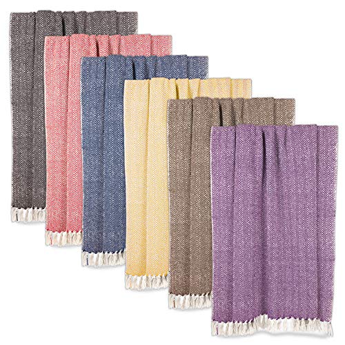 DII Chevron Throw Collection Handloomed Cotton, 50x60, Nautical Blue - color: Nautical Blue, size: 50x60"