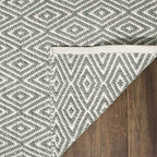 SAFAVIEH Boston Collection 2'3" x 11' Grey BOS682E Handmade Flatweave Cotton Runner Rug - color: Grey, size: 2'3" x 11' (Runner)