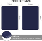 HappyTrends 2 PCS Kitchen Mat Cushioned Anti-Fatigue Floor Mat, Heavy Duty Ergonomic Comfort Foam Standing Mat, Waterproof Non-Slip Kitchen Rugs for Home, Office, Laundry,Navy