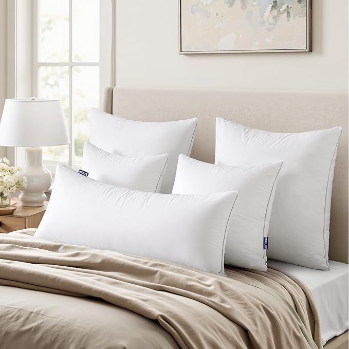 MIULEE 14x36 Pillow Insert -Decorative Throw Pillow with 100% Cotton Cover Rectangle for Sofa Couch