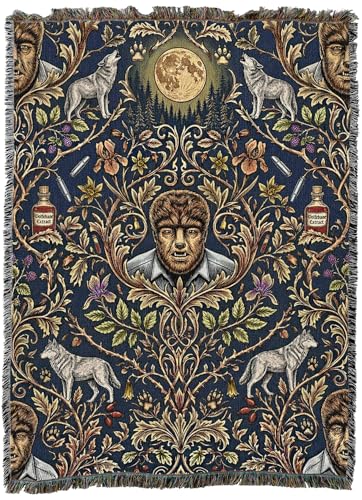 Pure Country Weavers Monster Wolf Man Blanket - Fantasy Gift - Tapestry Throw Woven from Cotton - Made in The USA (72x54) - color: Monster Wolf Man, size: 72x54
