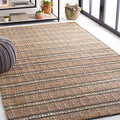 SAFAVIEH Natural Fiber Collection Accent Rug - 3' x 5', Olive & Natural, Handmade Boho Stripe Farmhouse Rustic Jute & Cotton Jute, Ideal for High Traffic Areas in Foyer, Living Room, Bedroom (NFB656X) - color: Olive/Natural, size: 3' x 5' (Rectangular)
