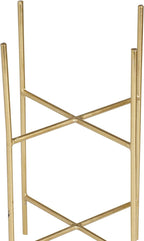 Deco 79 Metal Indoor Outdoor Planter Small Planter Pot with Removable Stand, Set of 2 Planters, 12"H, 9"H, Gold