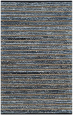 SAFAVIEH Cape Cod Collection Accent Rug - 3' x 5', Blue & Natural, Handmade Flat Weave Braided Jute & Cotton, Ideal for High Traffic Areas in Entryway, Living Room, Bedroom (CAP363A) - size: 3' x 5' (Rectangular)