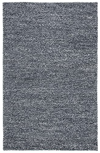 SAFAVIEH Natura Collection Accent Rug - 2' x 3', Dark Grey, Handmade Wool Blend, Textured Design, Ideal for Hallway, Bedroom, Foyer (NAT620H) - color: Dark Grey, size: 2' x 3' (Rectangular)