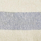 DII Rustic Farmhouse Cotton Cabana Striped Blanket Throw with Fringe, 50 x 60 - Cabana Striped Off-White with French Blue - color: Off-white With French Blue