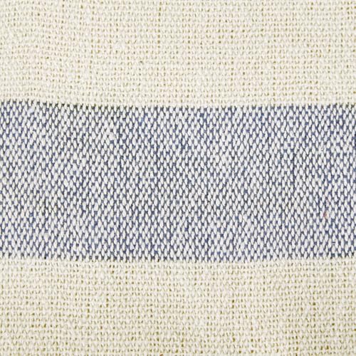 DII Rustic Farmhouse Cotton Cabana Striped Blanket Throw with Fringe, 50 x 60 - Cabana Striped Off-White with French Blue - color: Off-white With French Blue