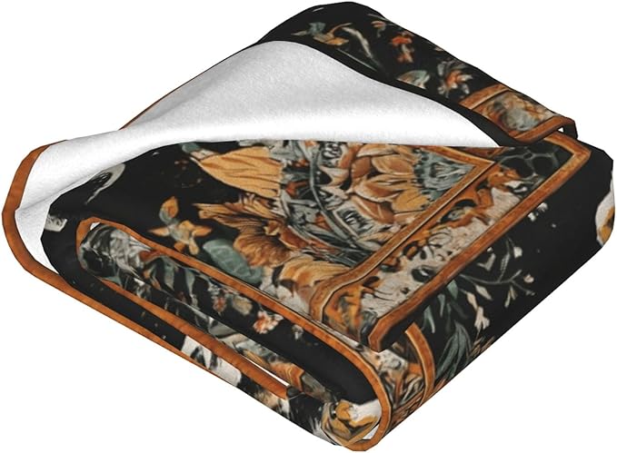 Moth Throw Blanket Soft Flannel Blanket 60"x50" in Bed Blanket Home Decor for Room Sofa Couch All Season