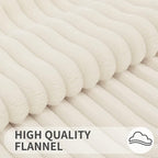 Simmore Decorative Spring Euro Sham Throw Pillow Covers 22x22 Set of 2, Soft Natural Plush Flannel Double-Sided Fluffy Couch Pillow Covers for Sofa Living Room, Cream White