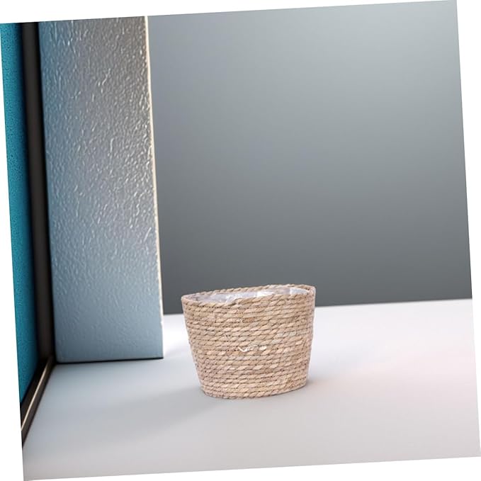 Woven Flower Basket for Indoor Plants Planter Unique Design Multipurpose Storage and Decorative Cover for Home Decor and Organizing Household Items