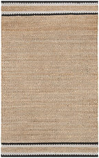 SAFAVIEH Natural Fiber Collection Area Rug - 5' x 8', Natural & Black, Handmade Farmhouse Boho Coastal Rustic Jute, Ideal for High Traffic Areas in Living Room, Bedroom (NF874B) - color: Natural/Black, size: 5' x 8' (Rectangular)