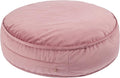 Velvet Floor Pillows Round Chair Cushion Couch Throw Pillow Soft Pouf Seat Mattress Bean Bag for Reading Nook Play Room (25.6", Dusty Rose)