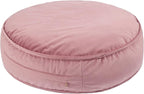 Velvet Floor Pillows Round Chair Cushion Couch Throw Pillow Soft Pouf Seat Mattress Bean Bag for Reading Nook Play Room (25.6", Dusty Rose)