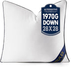 MIULEE Euro Pillow Insert 28x28 Throw Pillow Premium Down Alternative Square Decorative Insert Stuffer for Sofa, Couch