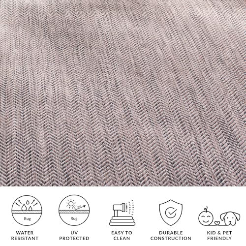 SAFAVIEH Outdoor Accent Rug 2'3"x5' - Courtyard Collection - Coastal Design, Brown & Beige, Durable & Easy Cleaning, Ideal for Patio, Entryway, Mudroom, Backyard (CY8022-36321) - color: Brown/Beige, size: 2'3" x 5' (Rectangular)
