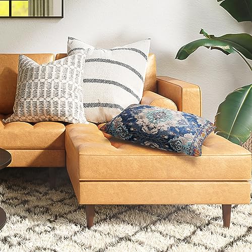 Snycler Boho Throw Pillow Covers 12x20 inch Set of 2 Boho Rug Carpet Double Sided Pattern Cotton Soft Pillow Case Cushion Cover Pillowcase for Couch Sofa Bed Decorative (Blue) - color: Boho-1, size: 20" x 12" (Pack of 2)