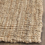 SAFAVIEH Area Rug 6x9 - Natural Fiber Collection - Natural Brown, Handmade Jute, Farmhouse Style, Chunky Textured Thick Pile (NF447A)