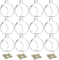 12 Pcs 3.15"/ 8cm Hanging Glass Tealight Holder Globe Plant Terrariums Glass Orbs Air Plants Tea Light Candle Holders Home Decor Indoor Outdoor Garden DIY Gifts (9 Pcs + 3 Pcs)