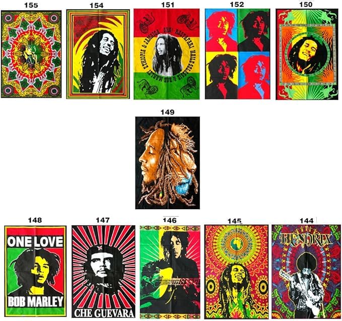 Rastogi Handicrafts Cotton Tapestry Indian Goddess Indian Deity 40" X 30" Poster Size Tapestry - color: Bobmarley-g