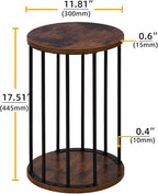 Plant Stand Indoor,small plant stool,Flower Pot Corner stand holder,Mid Century Heavy Duty Metal Tall Home Decor,Modern Round End Table,Small Rustic Display Stand for Living Room,Bedroom(Brown,18In)
