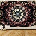 Uspring Mandala Tapestry - Bohemian Floral Aesthetic Hippie Boho Wall Hanging Decor for Bedroom, Living Room, Dorm (51.2 x 59.1 inches)
