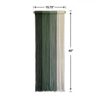 TANNCOY Boho Long Tapestry Unique Macrame Wall Decor Art Hanging Fabric Headboard Traditional Handmade Tie-Dye for Living Room, Bedroom, Home, Green, 40" L x 15.75" W