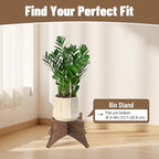 PEKER Plant Stand Indoor, Solid Wood Plant Holder for 5–9 Inch Pots, Low Planter Stand & Plant Riser for Indoor Plants, Stable Pot Stand for Home Decor, Single Wooden Plant Holder
