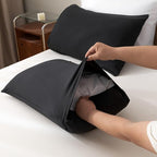 ROSGONIA Oversized King Comforter 120x120, 3pcs Super King Comforter (1 Black Comforter & 2 Pillowcases) Lightweight Warm Bedding Set Blanket Quilt
