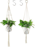 Hanging Planter for Indoor Plants,Macrame Plant Hanger,Plant Hanger,Hanging Plant Holder,Plant Hangers,Plant Holder,Plant Hangers Indoor (2 Ivory)