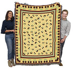 Pure Country Weavers Cherries Jubilee Blanket - Garden Floral Gift Tapestry Throw Woven from Cotton - Made in the USA (72x54) - color: Cherries Jubilee