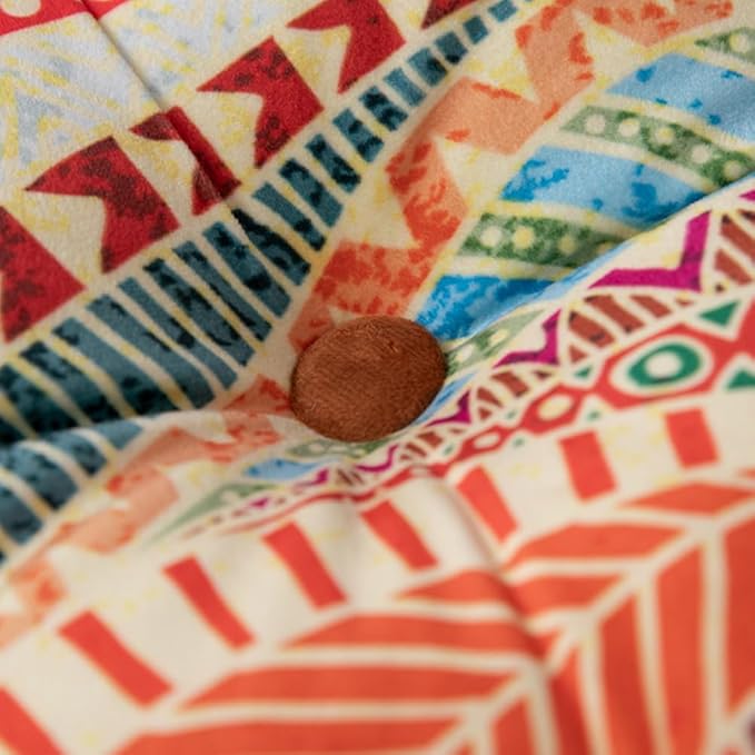 LINGXIYA Floor Pillow,Bohemian Cushion,Tatami Floor Cushion Mat,Tufted Pillow Seat Chair Pad for Yoga Meditation Living Room Balcony,15.7"x15.7"x3.5",Orange