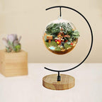 YY YEARCHY Awesomes Terrarium Ornament Display Stand Metal Stand Air Plant Stand Flower Pot Stand Holder Iron Pothook Stand for Hanging Glass Terrarium Globe Ball (4, Black)