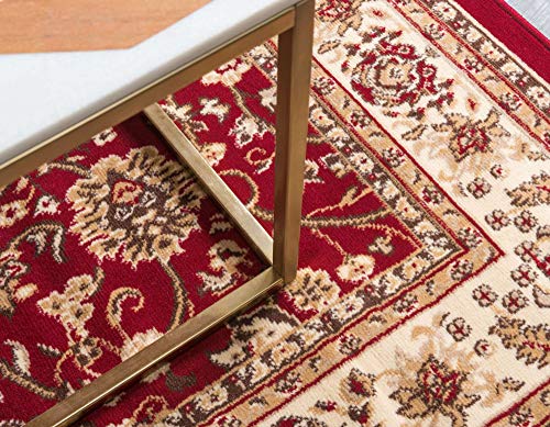 Unique Loom Sialk Hill Collection Area Rug - Washington (2' 2" x 3' 1" Rectangle, Burgundy/ Cream) - color: Burgundy/Cream, size: 2'2" x 3'1" (Rectangular)