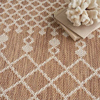 Nourison Home Positano Jute 6' x 9' Area Rug - Easy Clean, Non Shedding, Bed Room, Living Room, Dining Room, Kitchen (6' x 9') - color: Jute, size: 6' x 9' (Rectangular)
