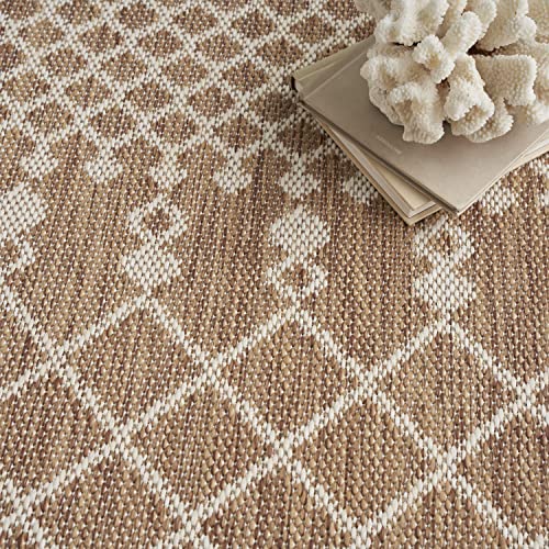 Nourison Home Positano Jute 6' x 9' Area Rug - Easy Clean, Non Shedding, Bed Room, Living Room, Dining Room, Kitchen (6' x 9') - color: Jute, size: 6' x 9' (Rectangular)